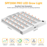 Sonlipo SPFPRO2000 LED Grow Light 200W with Full Spectrum Veg & Bloom Dimmer Timer - 4x4ft Coverage