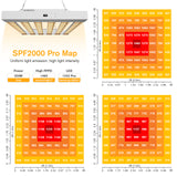 Sonlipo SPFPRO2000 LED Grow Light 200W with Full Spectrum Veg & Bloom Dimmer Timer - 4x4ft Coverage