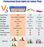 Sonlipo SPB1200 LED Grow Lights with 496 Samsung LEDs, 3 Adjustable Full Spectrum 120W, 3x3 ft Coverage