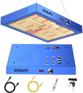 Sonlipo SPB1200 LED Grow Lights with 496 Samsung LEDs, 3 Adjustable Full Spectrum 120W, 3x3 ft Coverage