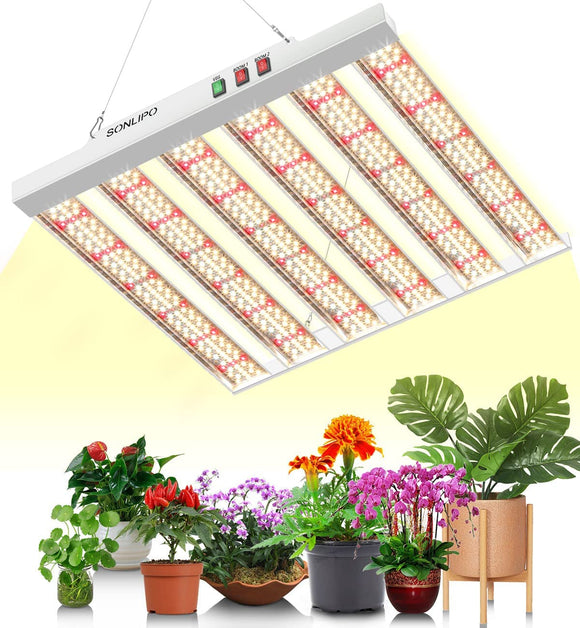 Sonlipo SPF2000 LED Grow Light 200W 4x4ft Coverage, Use 882pcs Samsung Diodes Sunlike Full Spectrum Veg Bloom Switch Growing Lamps